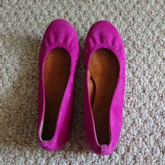 J. Crew pink/fuchsia Suede Ballet flat size 6 - Picture 3 of 12